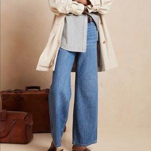 Banana Republic 28P Medium Wash High Rise Wide Leg Jeans